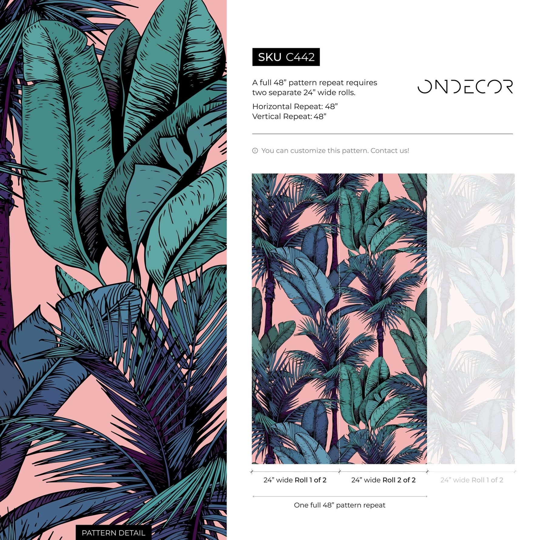 Tropical Paradise Wallpaper - C442 - WallTrend