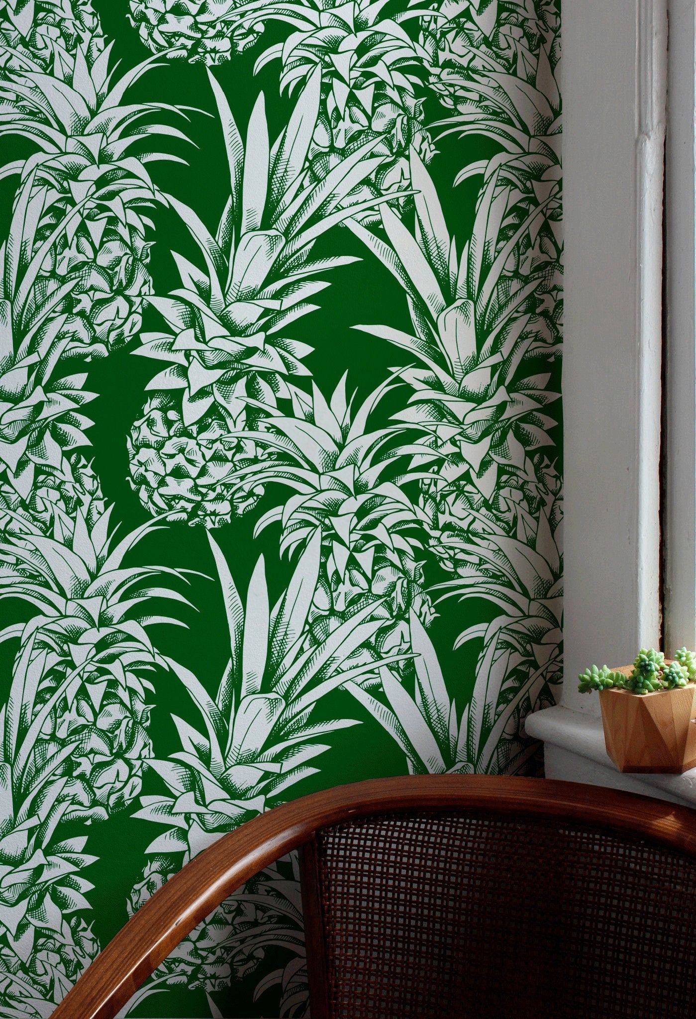 Tropical Pineapple Paradise Wallpaper - B643 - WallTrend