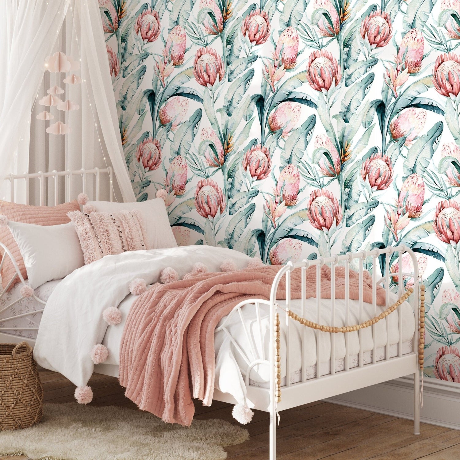 Tropical Protea Elegance Wallpaper - B890 - WallTrend