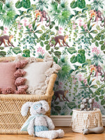 Tropical Rainforest Monkeys Wallpaper - C797 - WallTrend