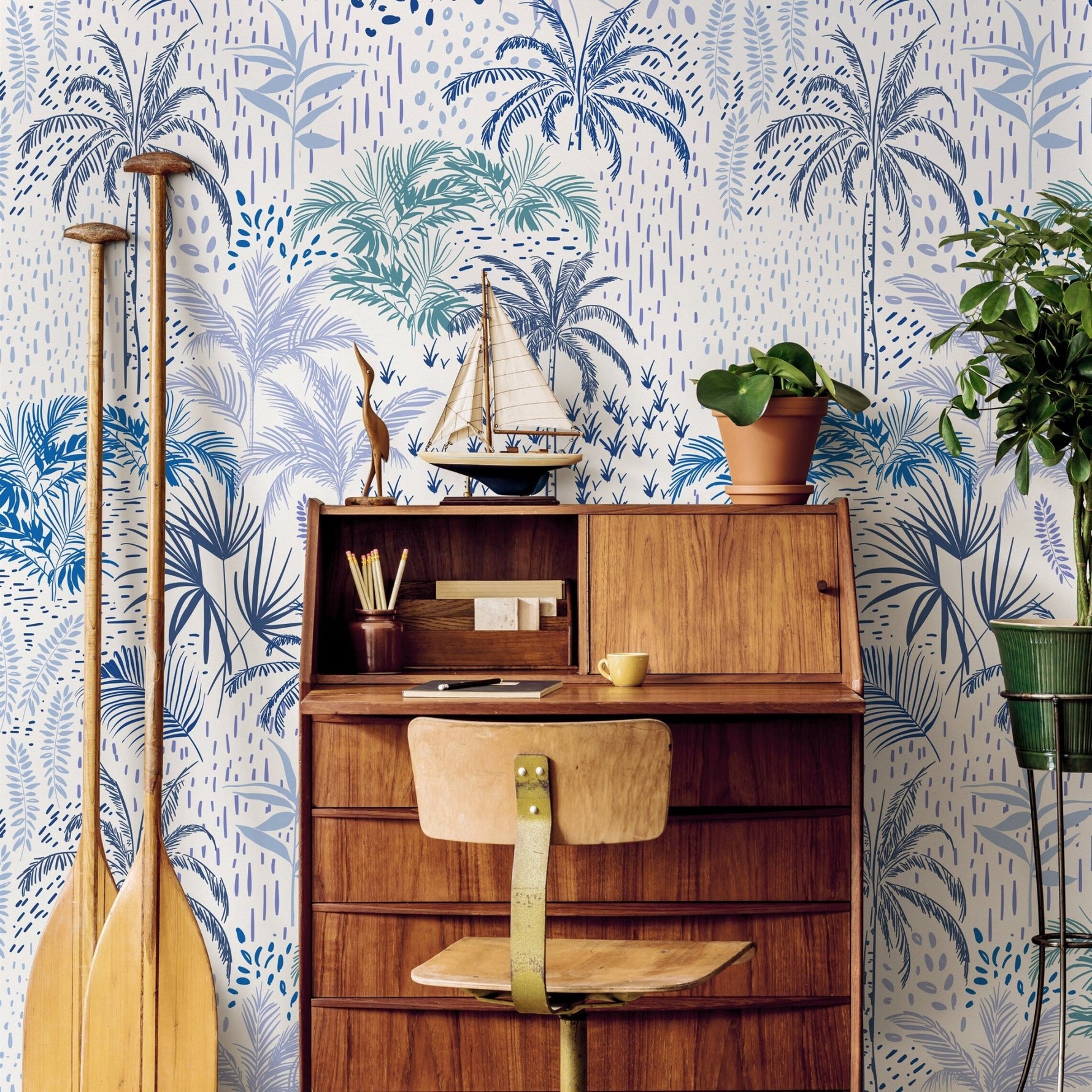 Tropical Serenity Wallpaper - B089 - WallTrend