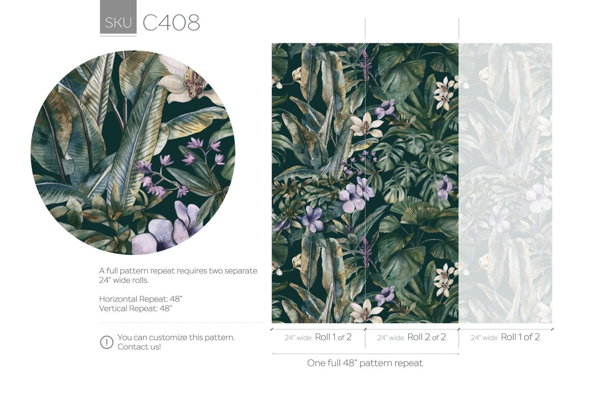 Tropical Serenity Wallpaper - C408 - WallTrend