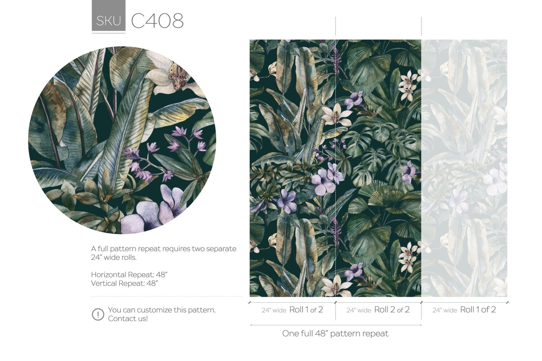 Tropical Serenity Wallpaper - C408 - WallTrend