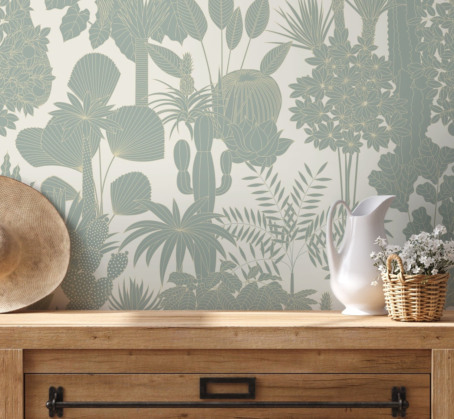 Tropical Serenity Wallpaper - D275 - WallTrend