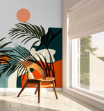 Tropical Sunset Silhouette Wallpaper - C080 - WallTrend