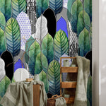 Tropical Wallpaper Banana Leaf Wallpaper Peel and Stick and Traditional Wallpaper - A502 - WallTrend
