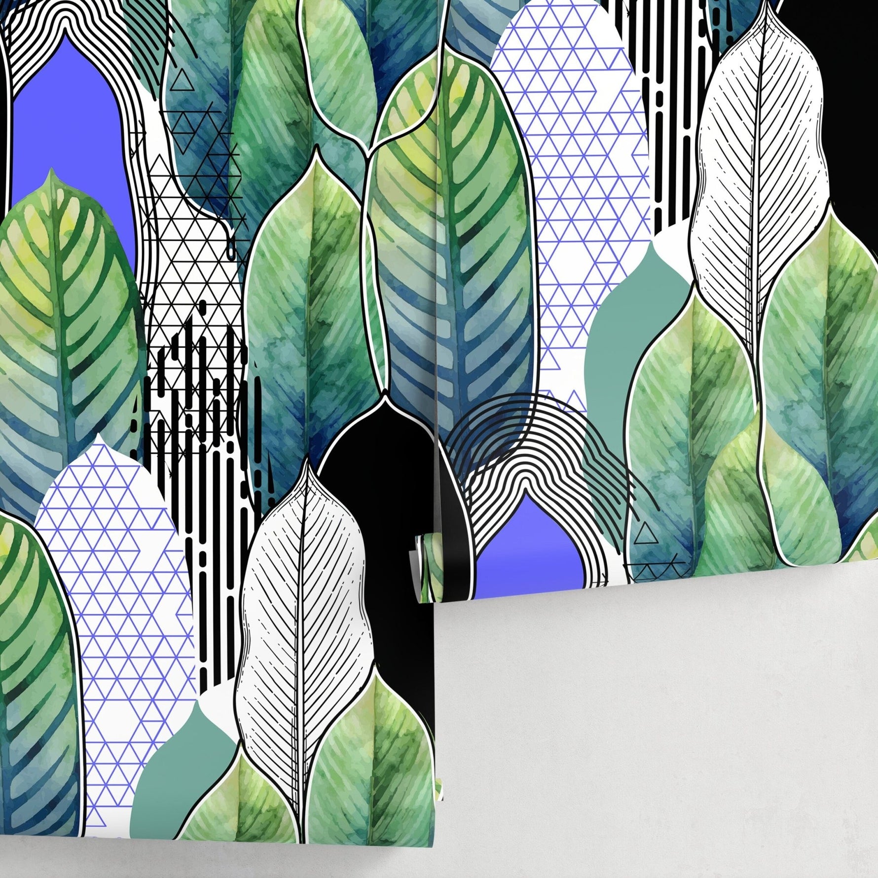 Tropical Wallpaper Banana Leaf Wallpaper Peel and Stick and Traditional Wallpaper - A502 - WallTrend