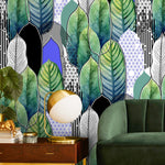 Tropical Wallpaper Banana Leaf Wallpaper Peel and Stick and Traditional Wallpaper - A502 - WallTrend