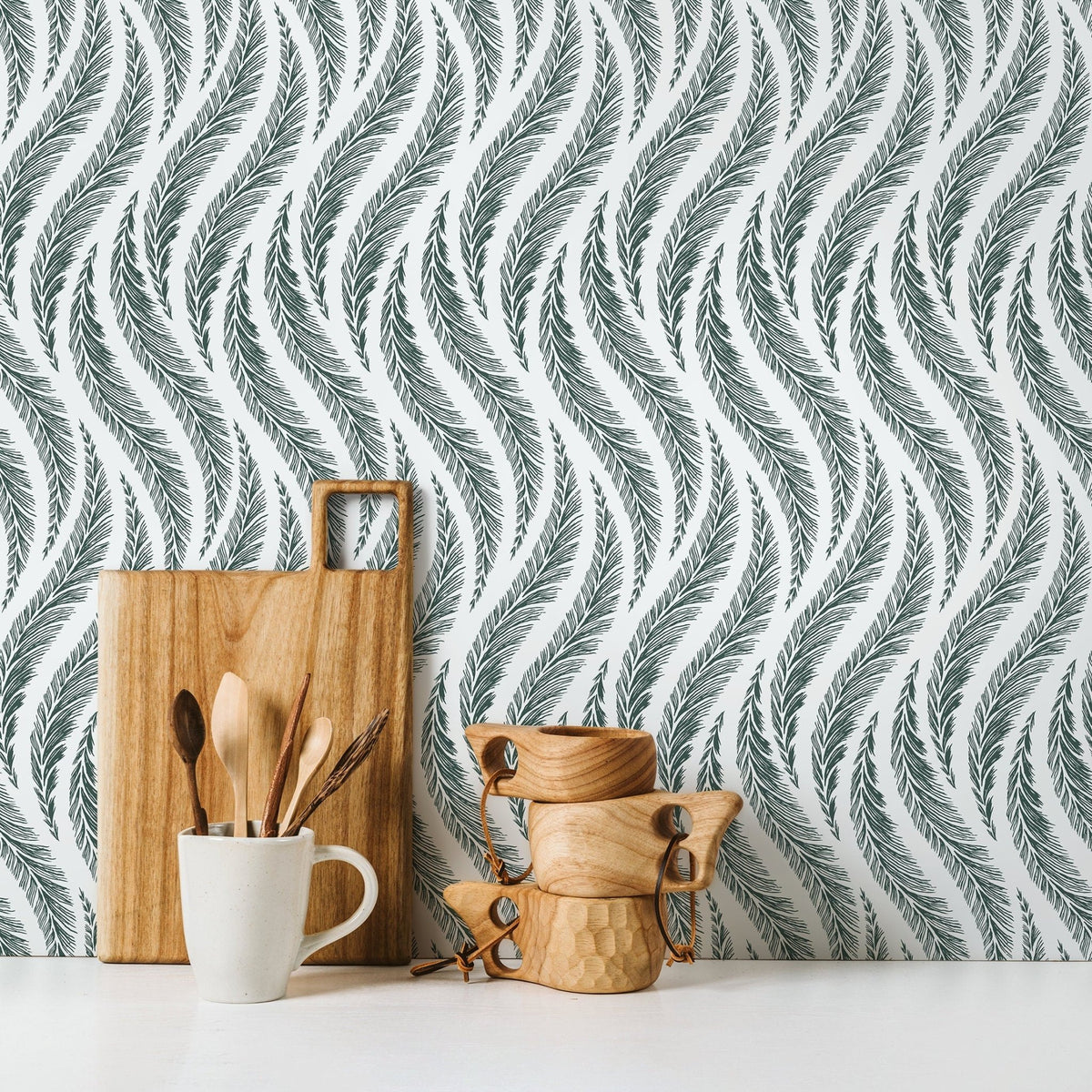 Undulating Waves Wallpaper - C526 - WallTrend