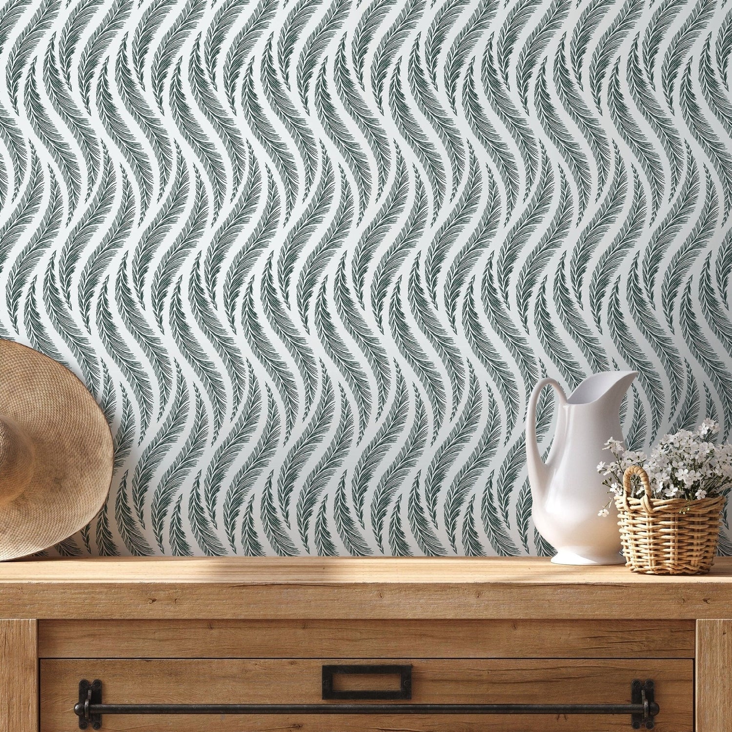 Undulating Waves Wallpaper - C526 - WallTrend