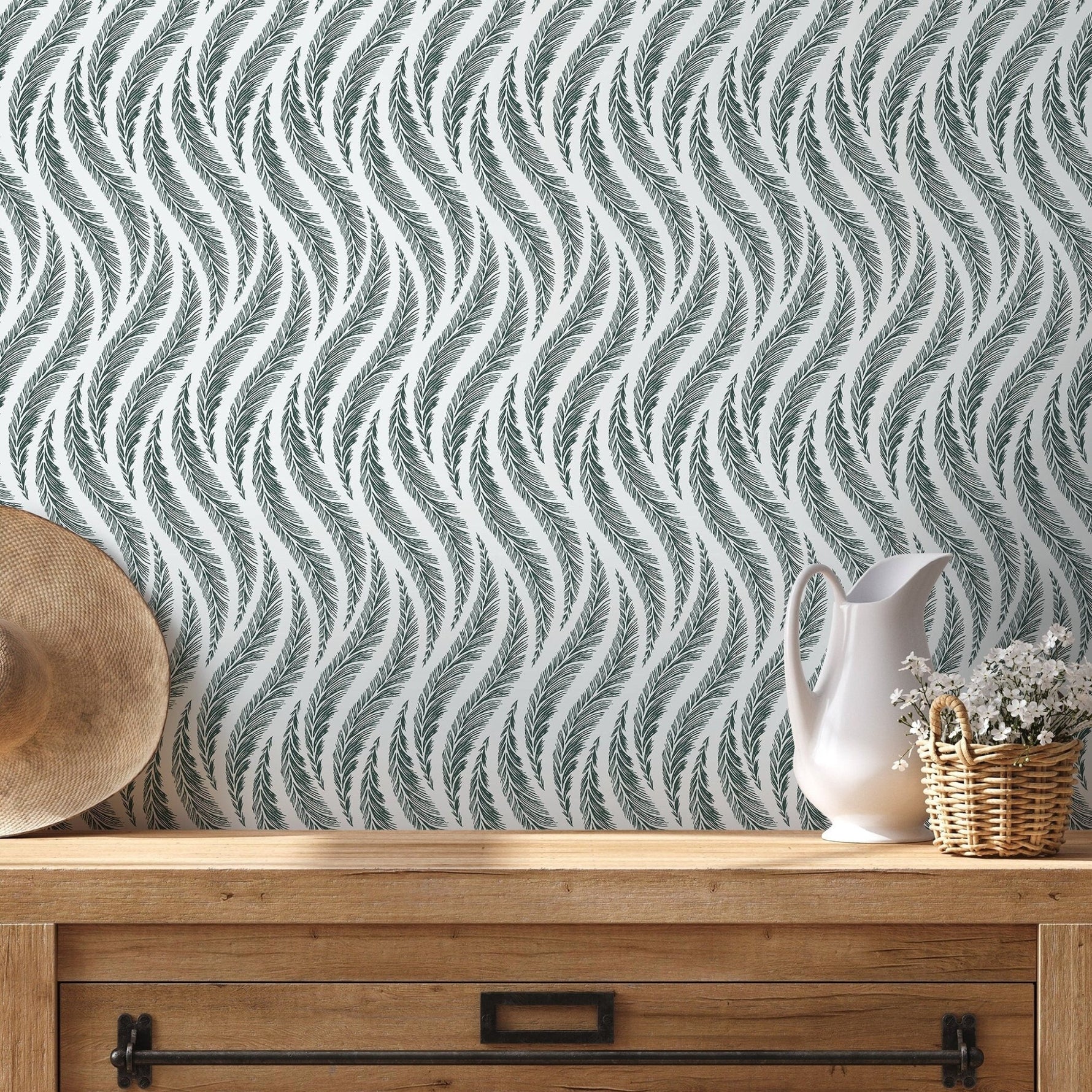 Undulating Waves Wallpaper - C526 - WallTrend