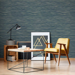 Unique Striped Wallpaper Modern Waves Wallpaper Peel and Stick and Traditional Wallpaper - D776 - WallTrend