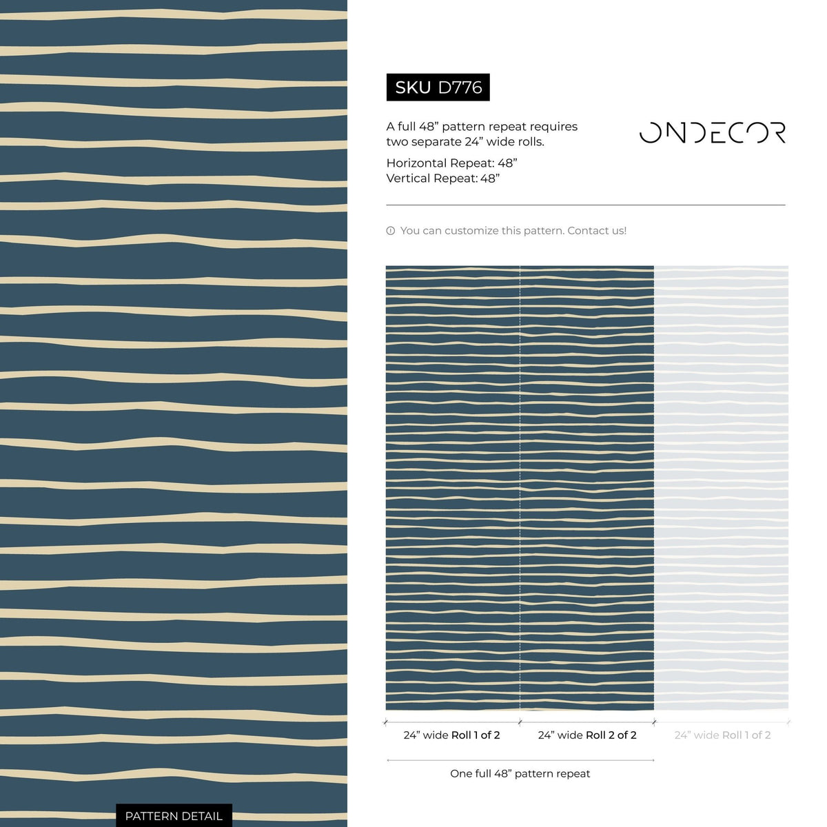 Unique Striped Wallpaper Modern Waves Wallpaper Peel and Stick and Traditional Wallpaper - D776 - WallTrend
