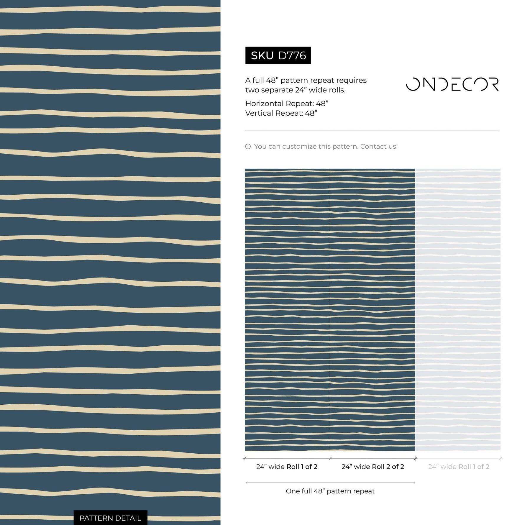 Unique Striped Wallpaper Modern Waves Wallpaper Peel and Stick and Traditional Wallpaper - D776 - WallTrend
