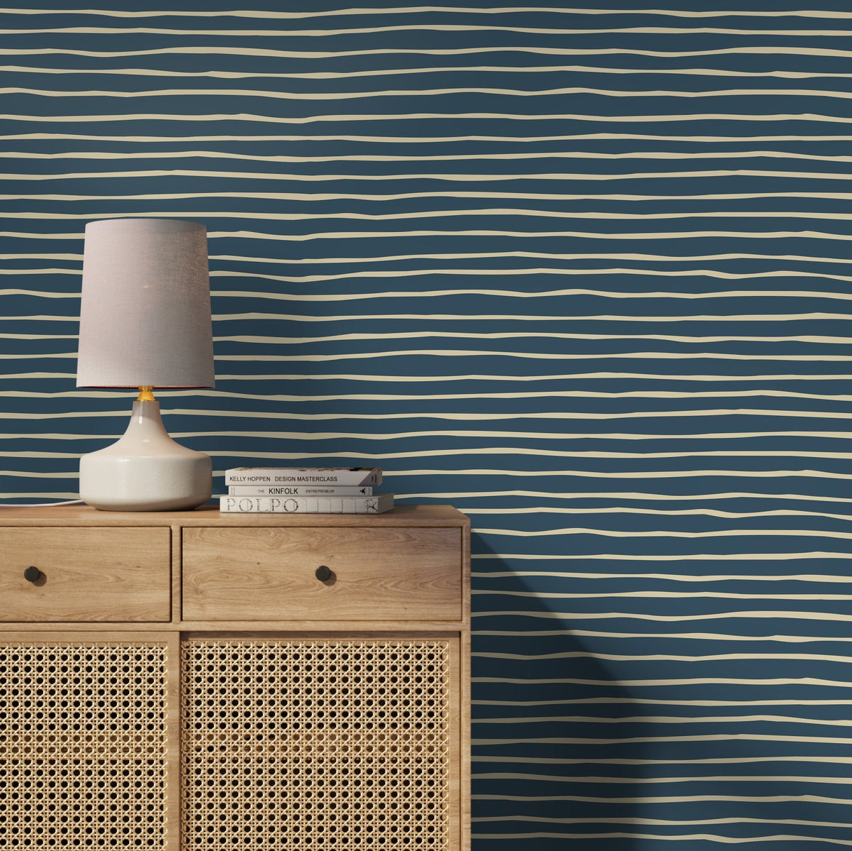 Unique Striped Wallpaper Modern Waves Wallpaper Peel and Stick and Traditional Wallpaper - D776 - WallTrend