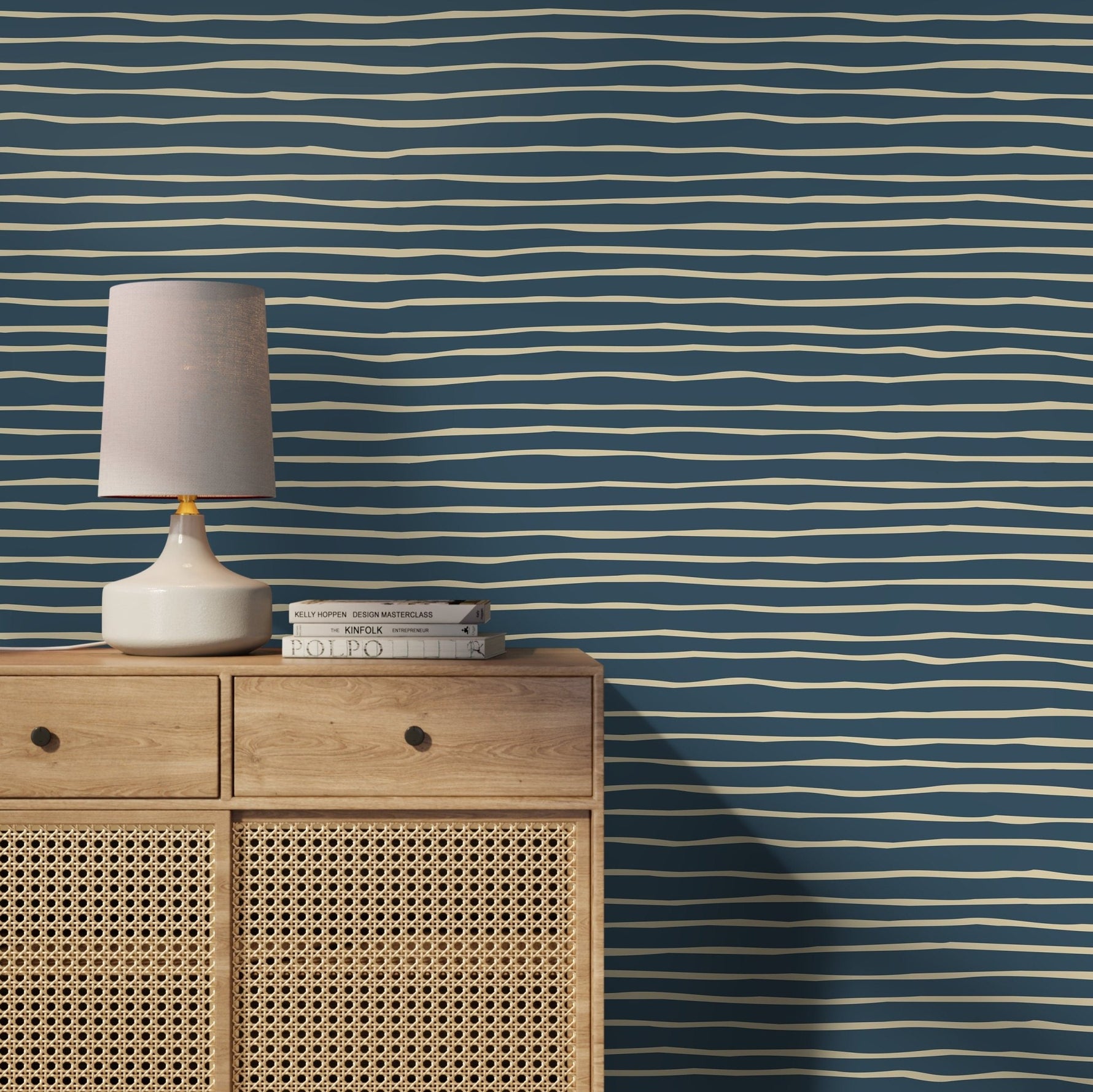Unique Striped Wallpaper Modern Waves Wallpaper Peel and Stick and Traditional Wallpaper - D776 - WallTrend