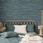 Unique Striped Wallpaper Modern Waves Wallpaper Peel and Stick and Traditional Wallpaper - D776 - WallTrend