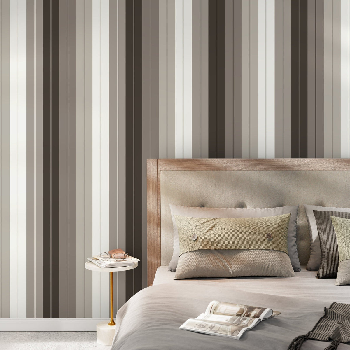 Vertical Striped Wallpaper Modern Wallpaper Peel and Stick and Traditional Wallpaper - D807 - WallTrend