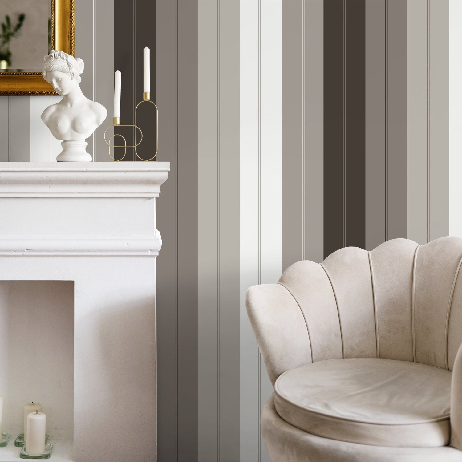 Vertical Striped Wallpaper Modern Wallpaper Peel and Stick and Traditional Wallpaper - D807 - WallTrend
