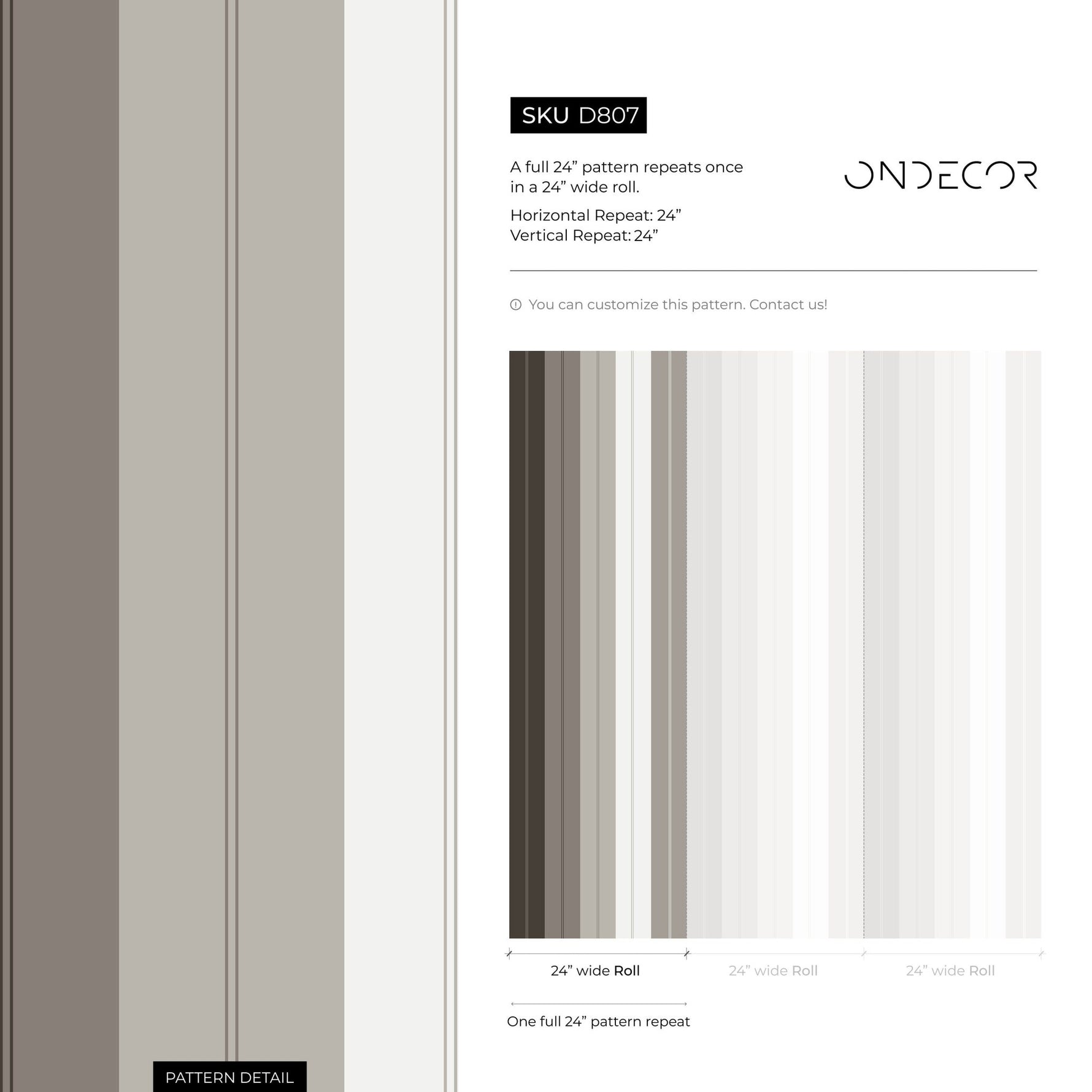 Vertical Striped Wallpaper Modern Wallpaper Peel and Stick and Traditional Wallpaper - D807 - WallTrend