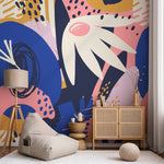 Vibrant Abstract Art Wallpaper - B639 - WallTrend