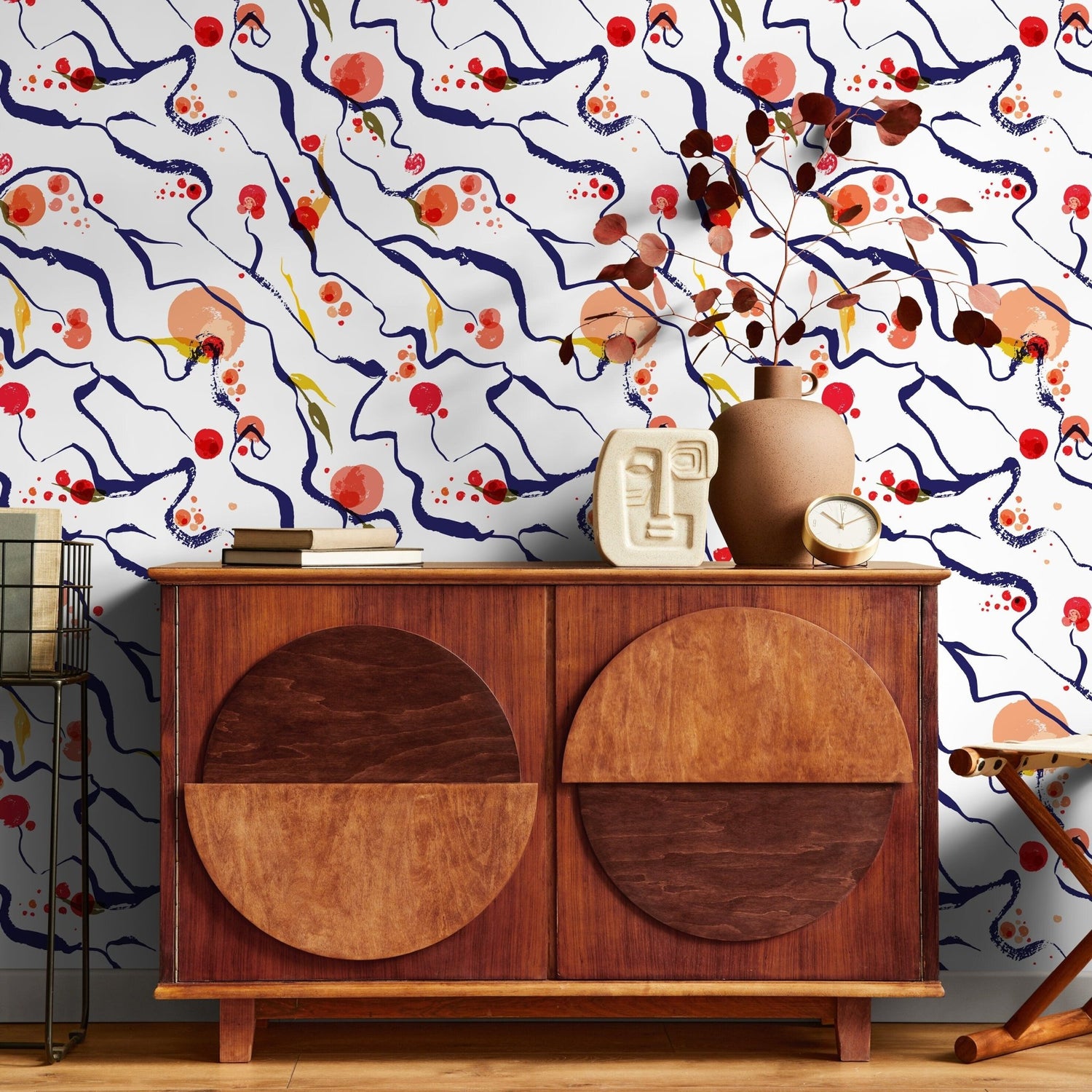 Vibrant Abstract Art Wallpaper - B708 - WallTrend