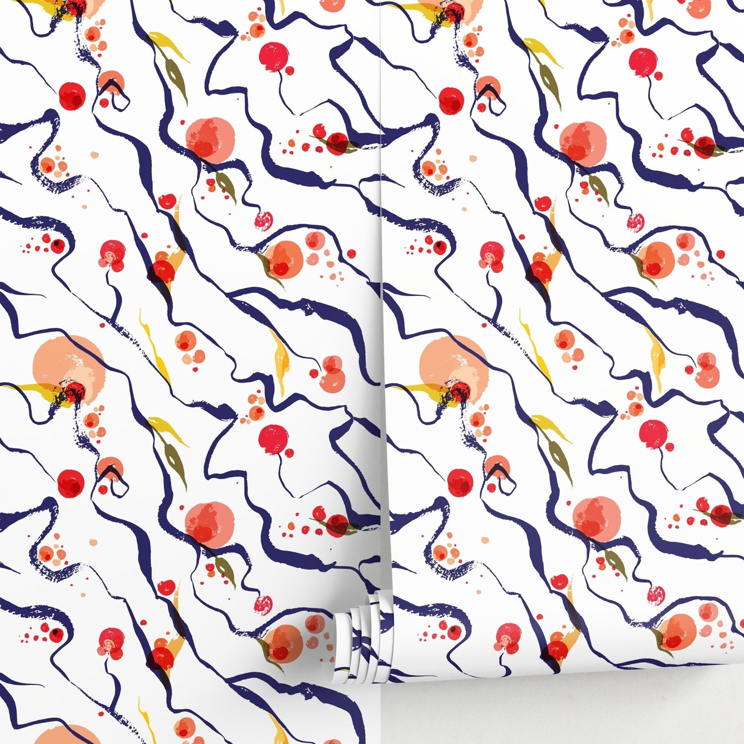 Vibrant Abstract Art Wallpaper - B708 - WallTrend