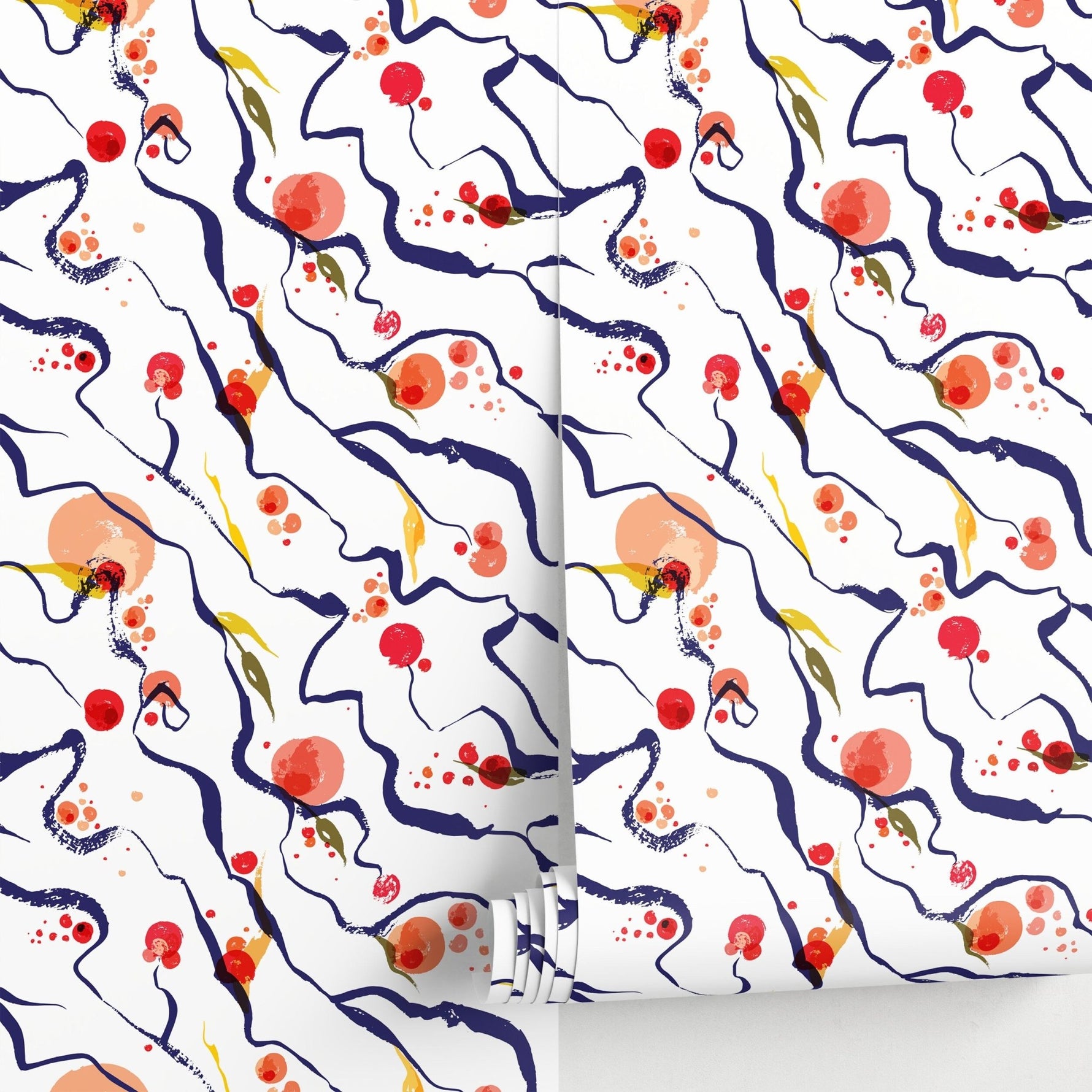 Vibrant Abstract Art Wallpaper - B708 - WallTrend