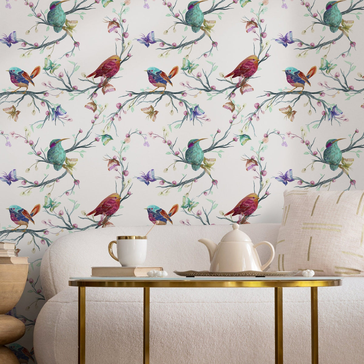 Vibrant Avian Paradise Wallpaper - A061 - WallTrend