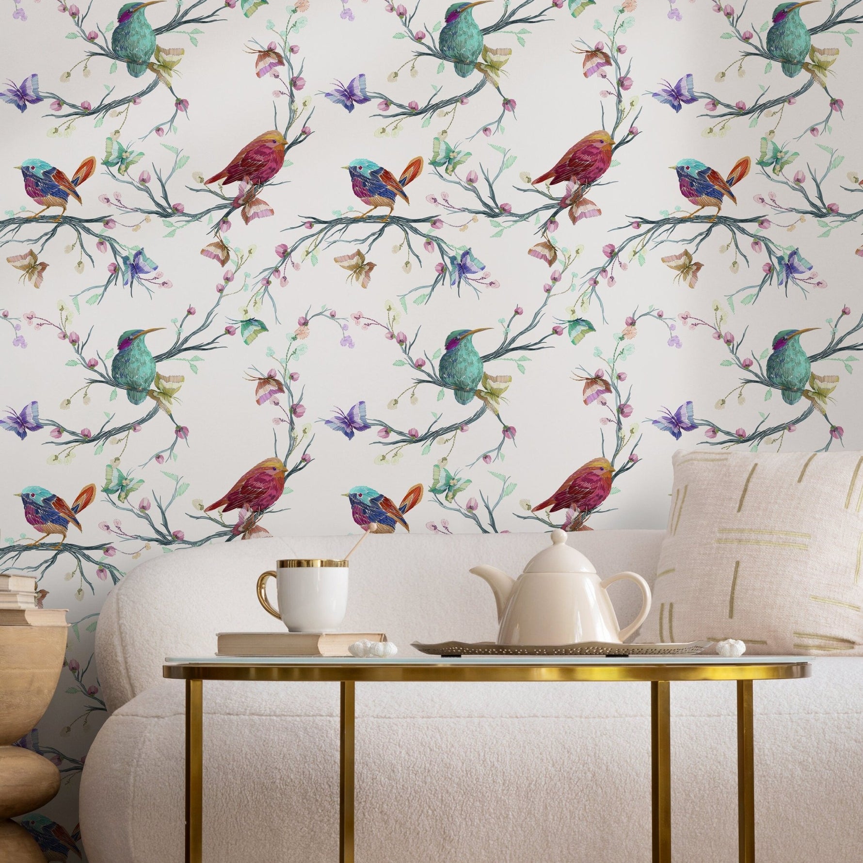 Vibrant Avian Paradise Wallpaper - A061 - WallTrend