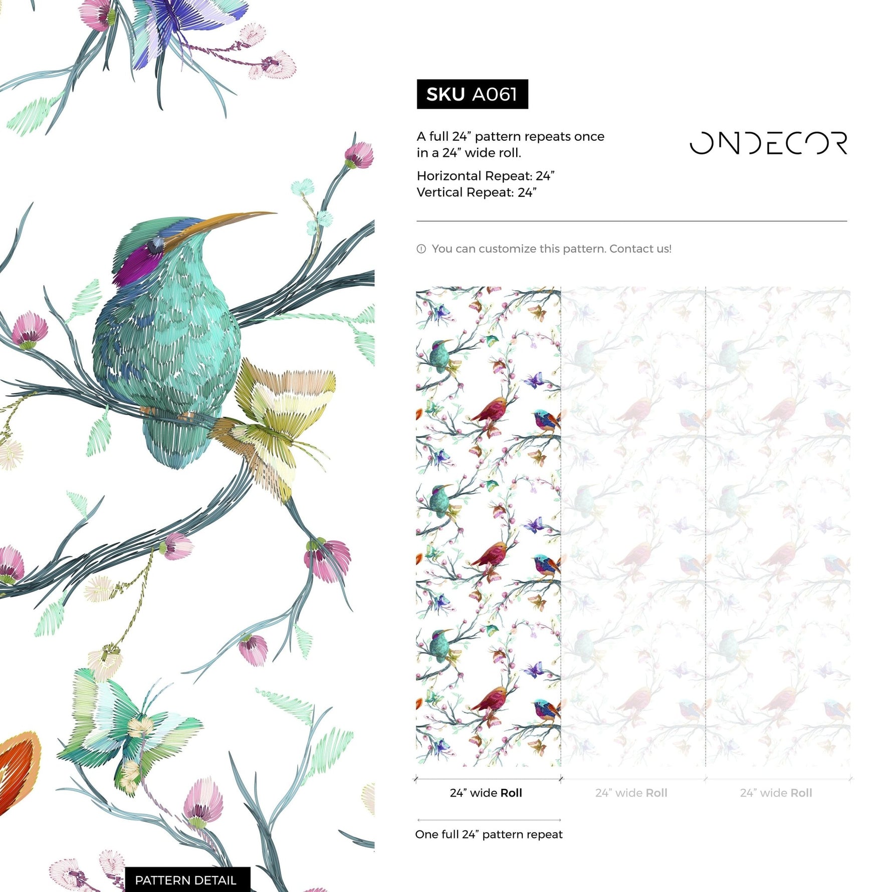 Vibrant Avian Paradise Wallpaper - A061 - WallTrend