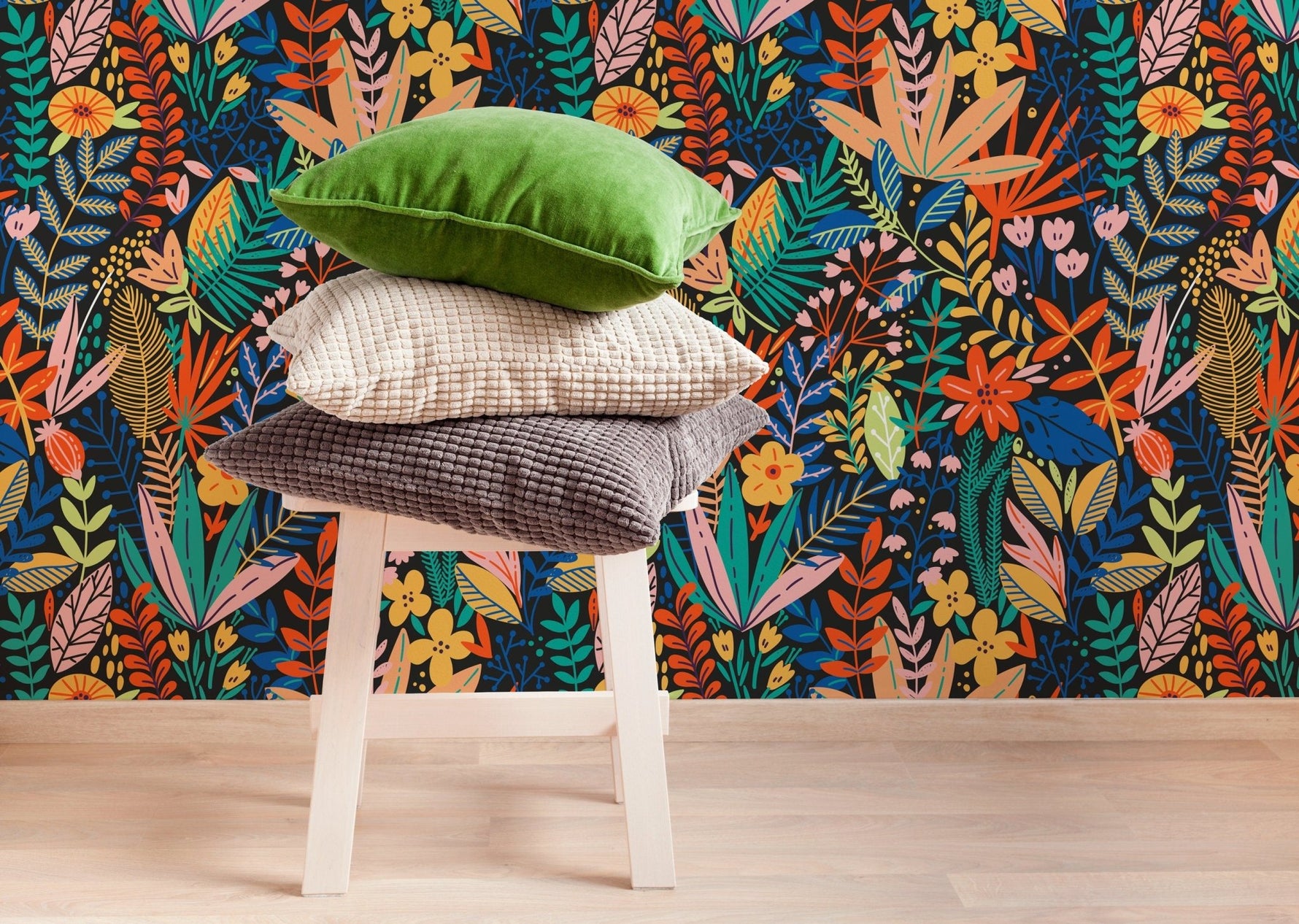Vibrant Botanical Extravaganza Wallpaper - B902 - WallTrend