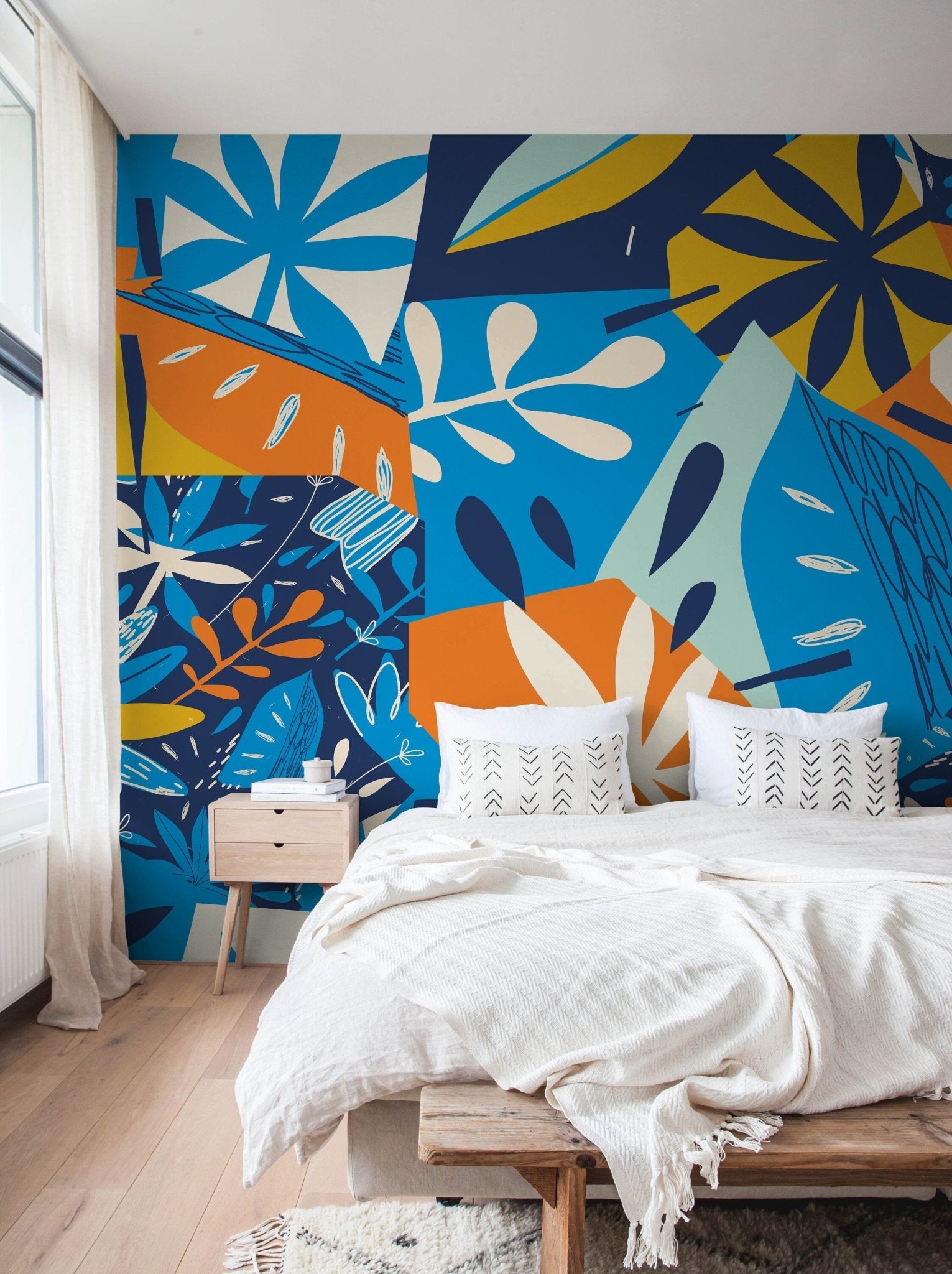 Vibrant Botanical Mix Wallpaper - C393 - WallTrend