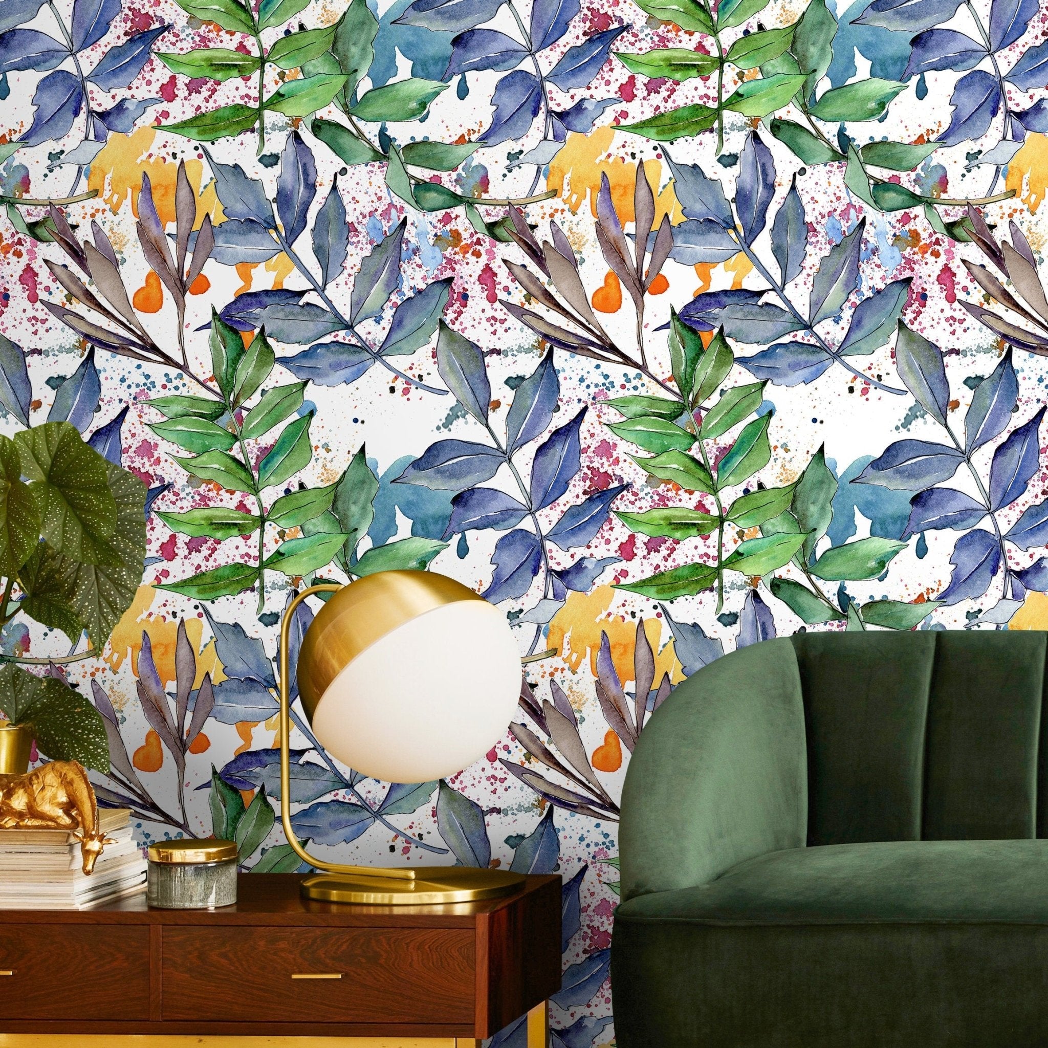 Vibrant Botanical Splendor Wallpaper - B008 - WallTrend