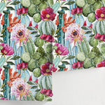 Vibrant Cactus and Floral Medley Wallpaper - A005 - WallTrend