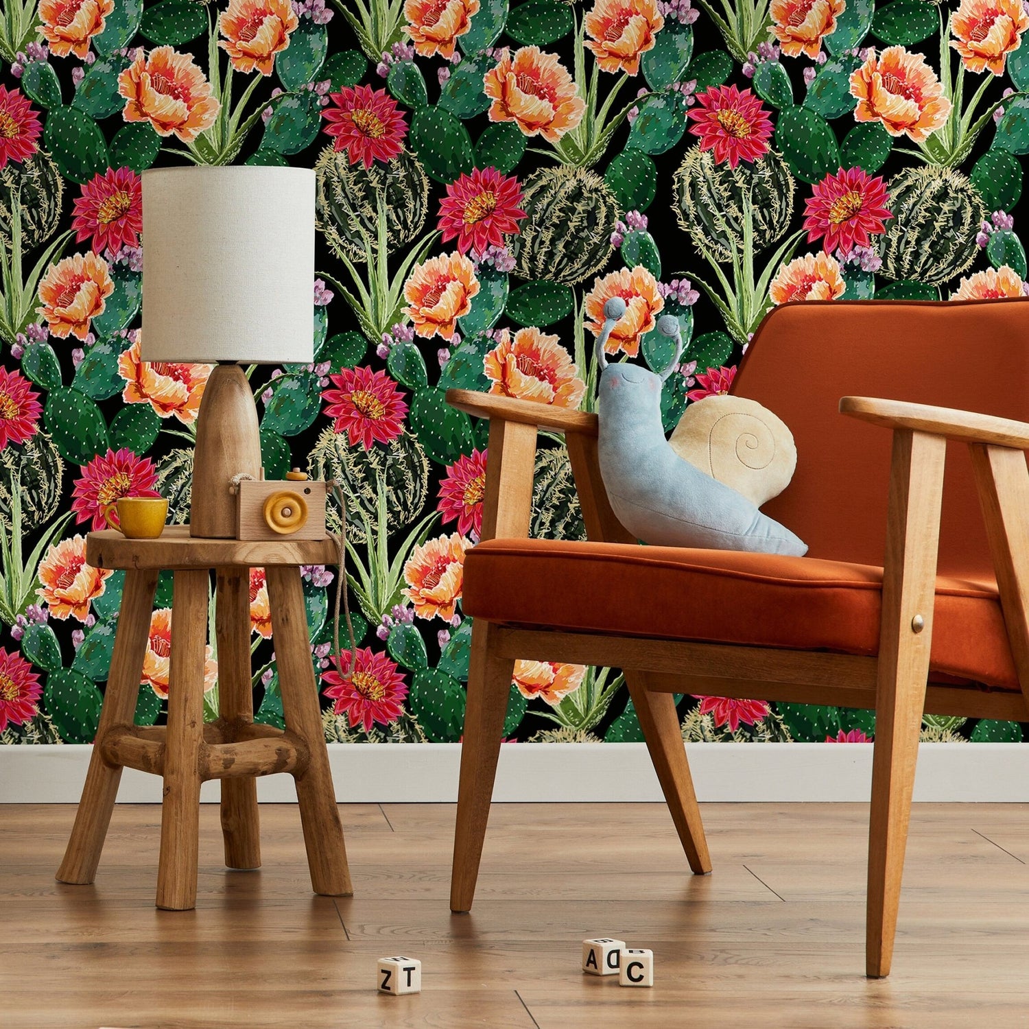 Vibrant Cactus Blossom Wallpaper - A913 - WallTrend