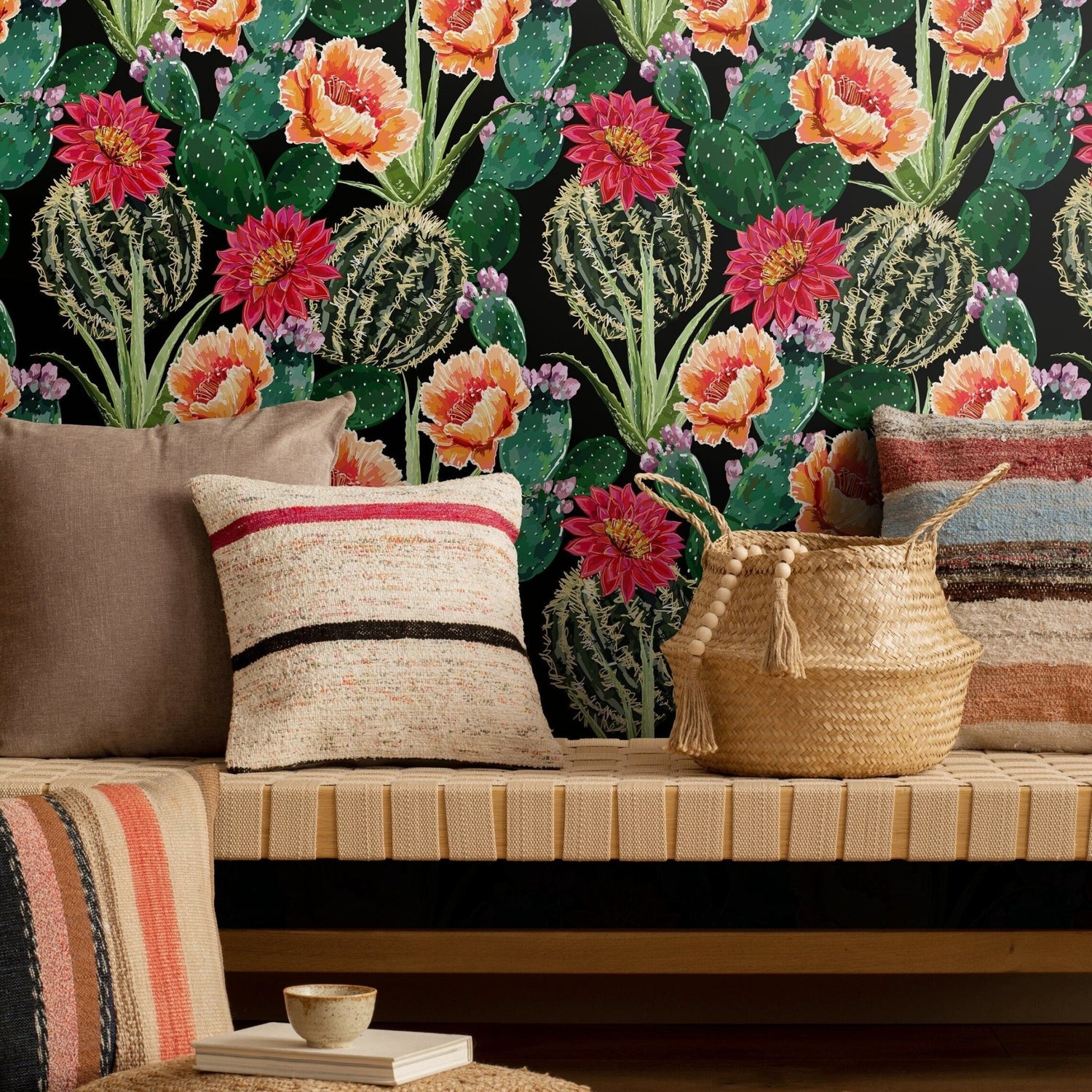 Vibrant Cactus Blossom Wallpaper - A913 - WallTrend