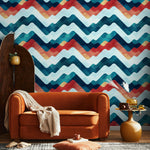 Vibrant Chevron Wallpaper - A054 - WallTrend