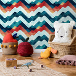Vibrant Chevron Wallpaper - A054 - WallTrend