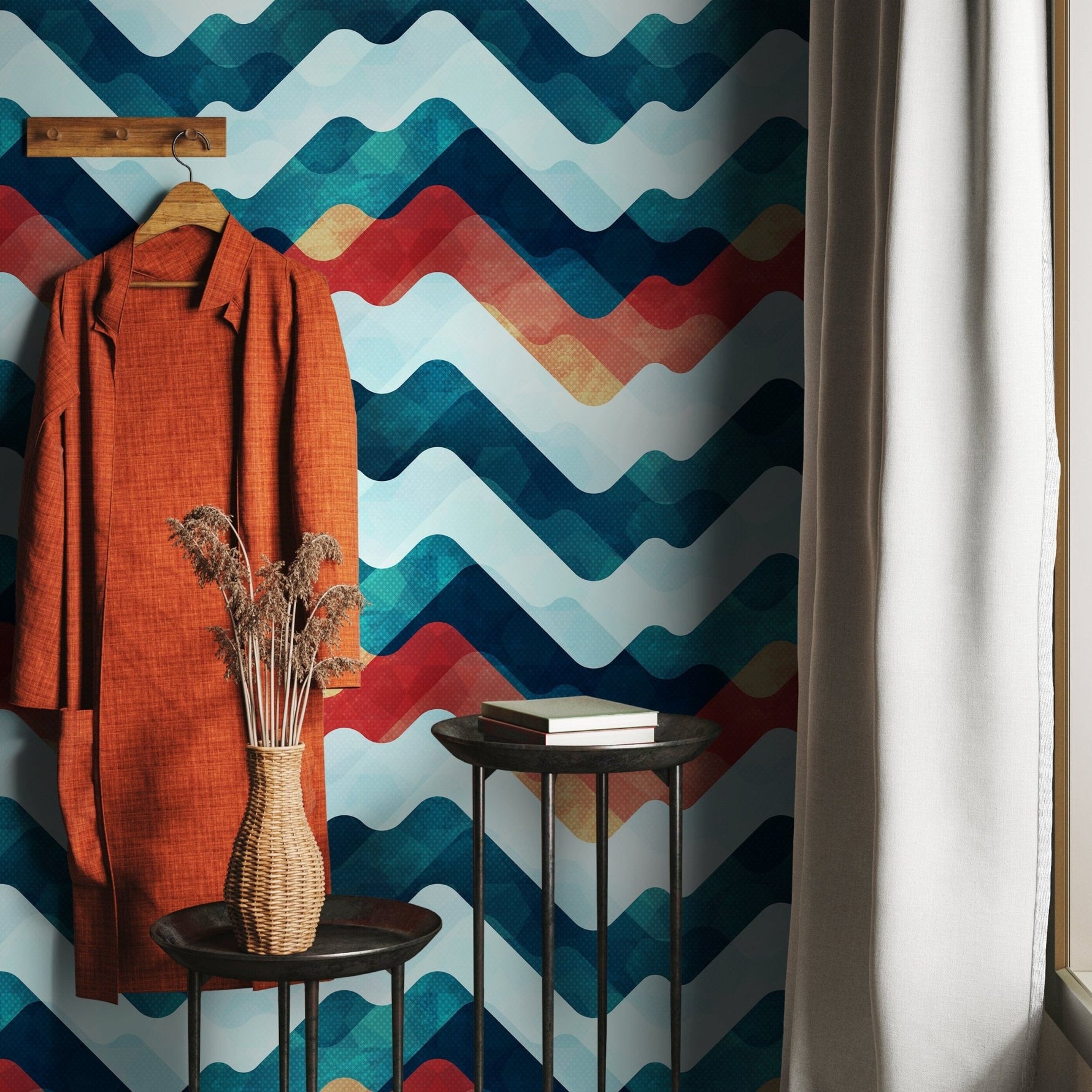 Vibrant Chevron Wallpaper - A054 - WallTrend