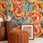 Vibrant Floral Bouquet Wallpaper - A103 - WallTrend