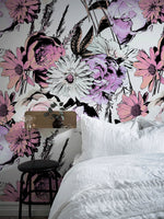 Vibrant Floral Elegance Wallpaper - B080 - WallTrend