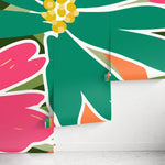 Vibrant Floral Explosion Wallpaper - C133 - WallTrend