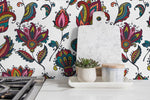 Vibrant Floral Medley Wallpaper - B456 - WallTrend