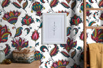 Vibrant Floral Medley Wallpaper - B456 - WallTrend