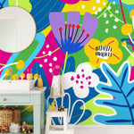 Vibrant Floral Medley Wallpaper - D553 - WallTrend