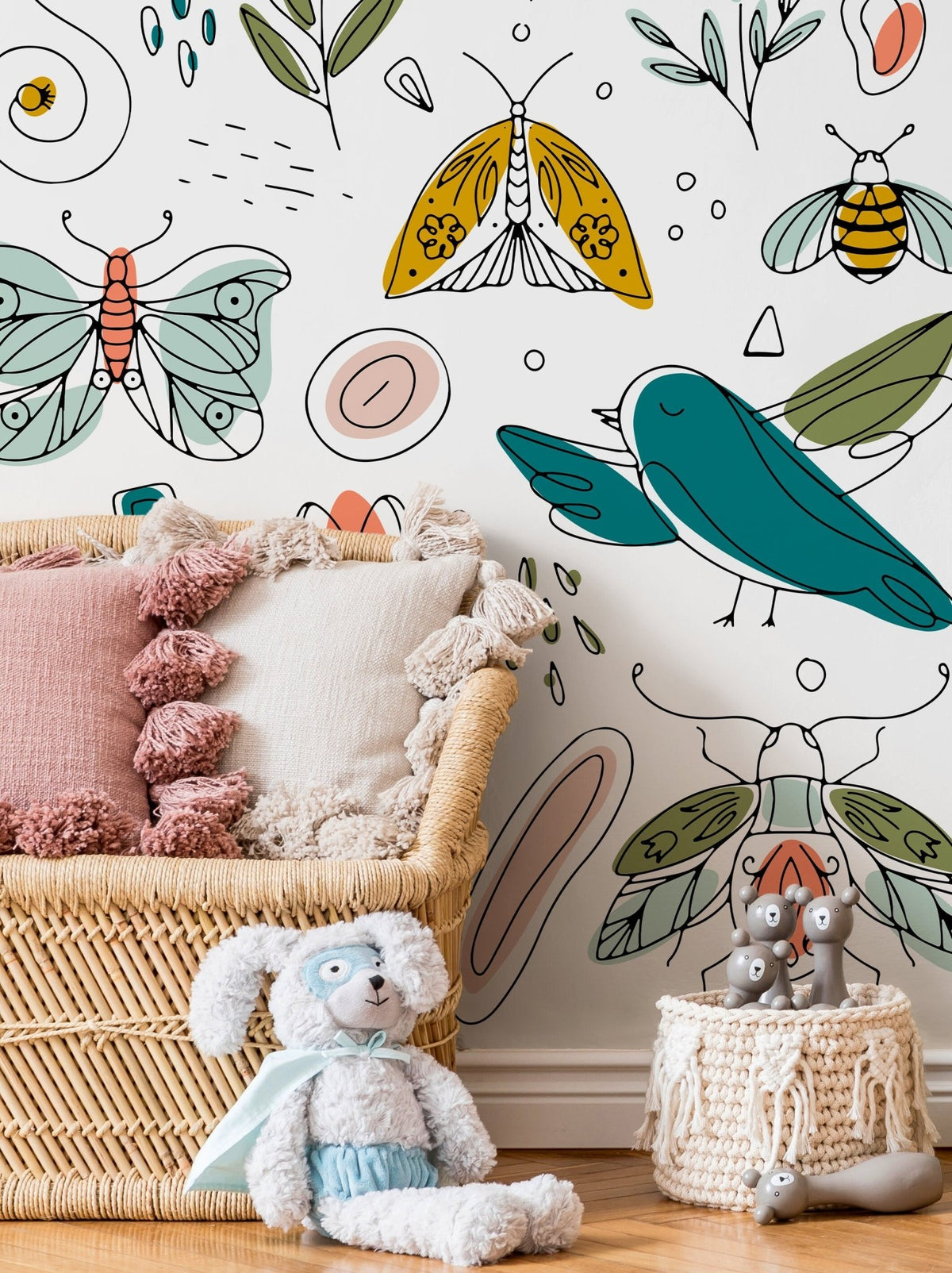 Vibrant Nature Illustrations Wallpaper - B982 - WallTrend