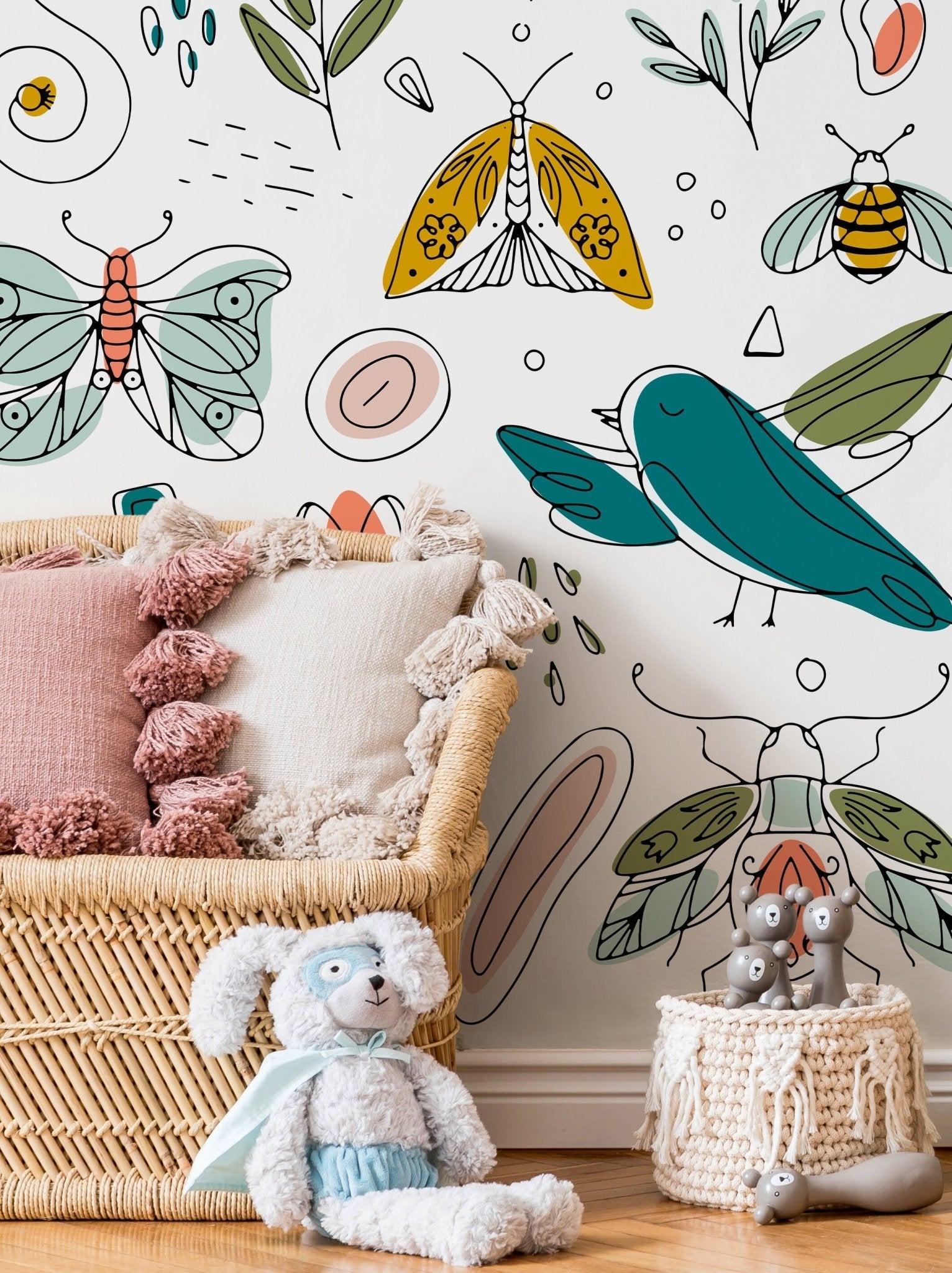 Vibrant Nature Illustrations Wallpaper - B982 - WallTrend