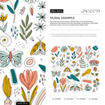 Vibrant Nature Illustrations Wallpaper - B982 - WallTrend