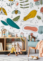 Vibrant Nature Illustrations Wallpaper - B982 - WallTrend